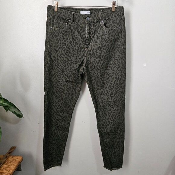 EUC LIKE NEW LOFT MADE AND LOVED HIGH WAIST SKINNY ANIMAL PRINT SIZE 10 / 30 - Picture 1 of 16